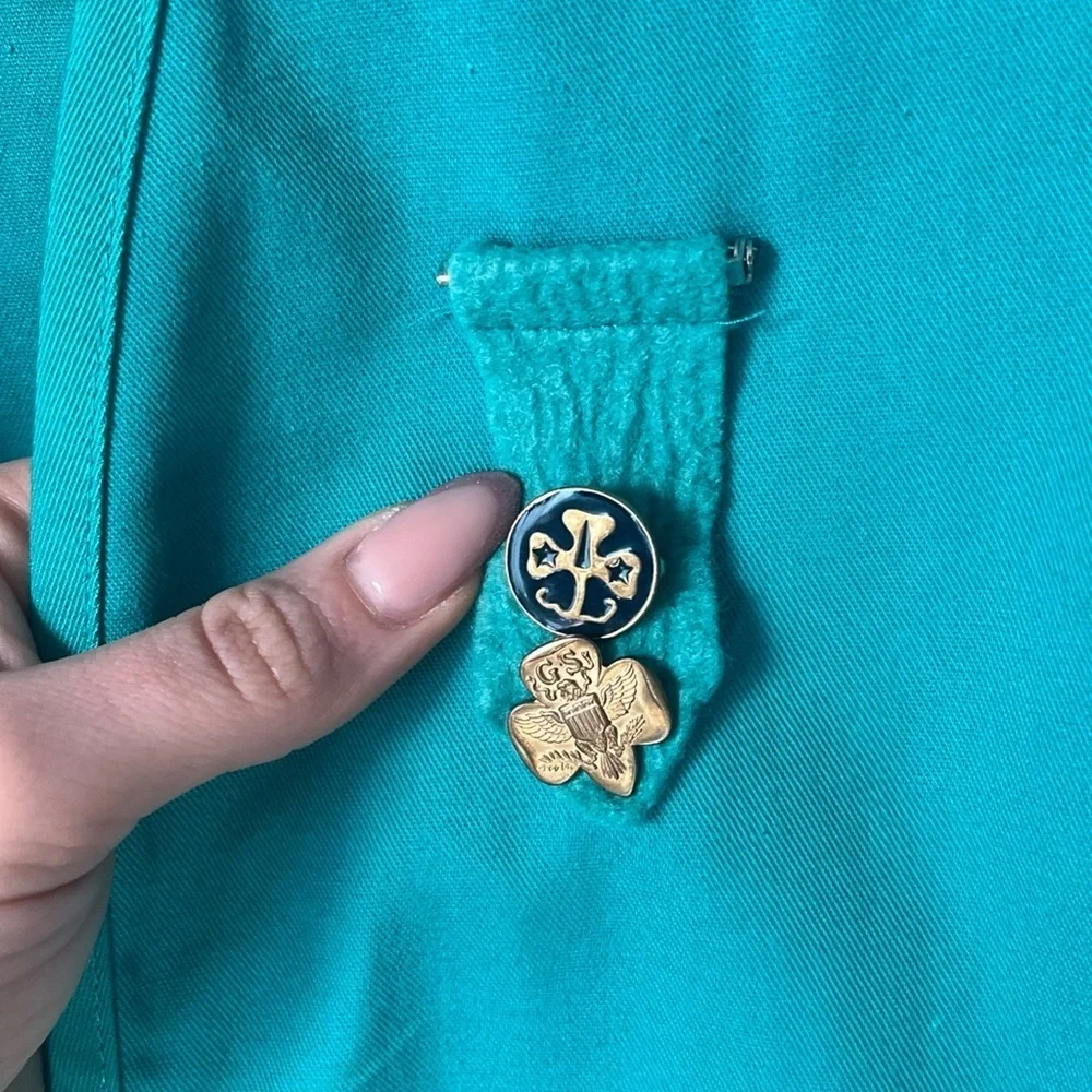 Vintage 90s Girl Scouts USA Badge Vest 1994-96 Honor Troop Patch Lot Union Tag